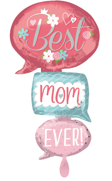 XXL Folienballon Figur - Best mum ever - ø 134cm